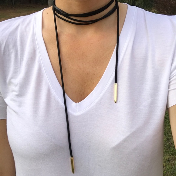 Jewelry - Black leather choker. Brand new with tags. Jewelry - Black leather choker. Brand new with tags.